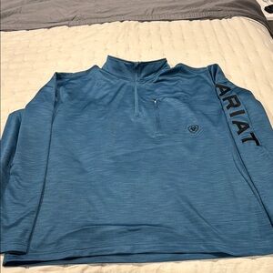 Ariattek men’s Blue Quarter-Zip Pullover sz XL